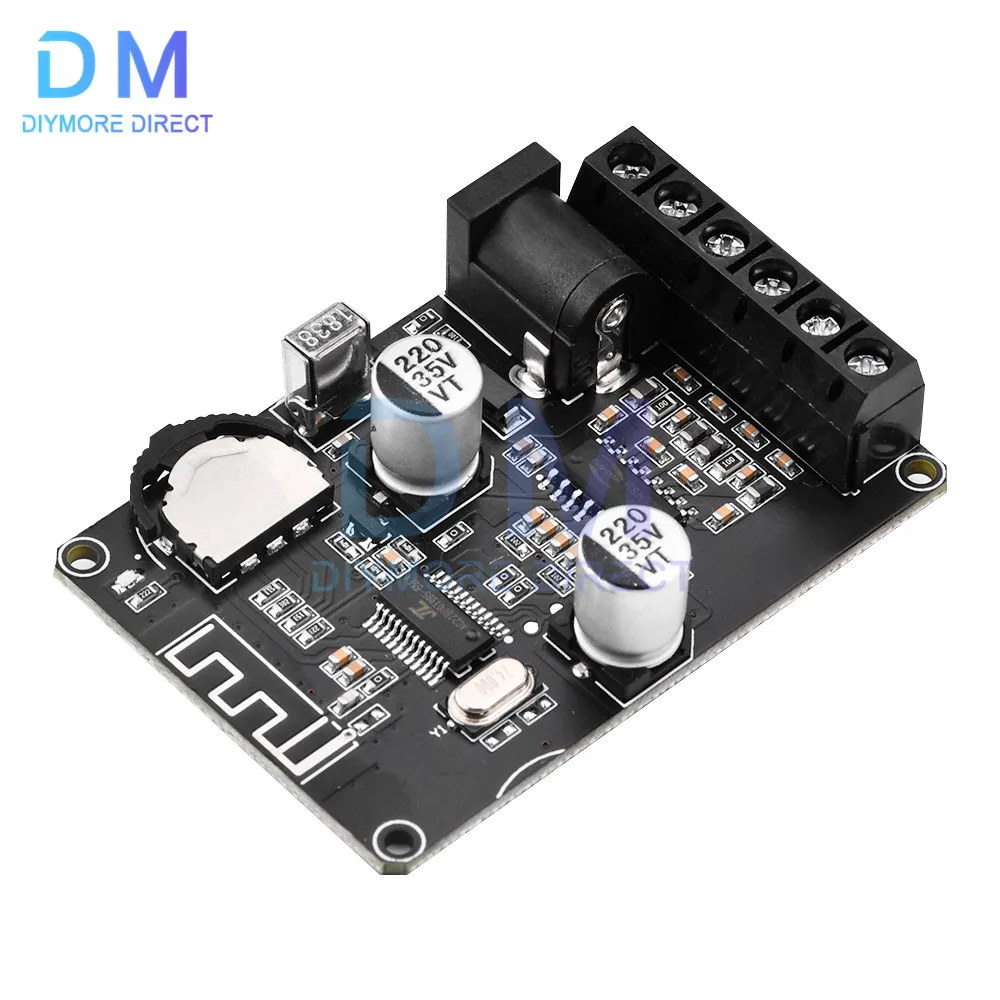 40W Stereo Bluetooth Power Amplifier Board 5V/12V/24V High Power Digital Amplifier Module XY-P40W