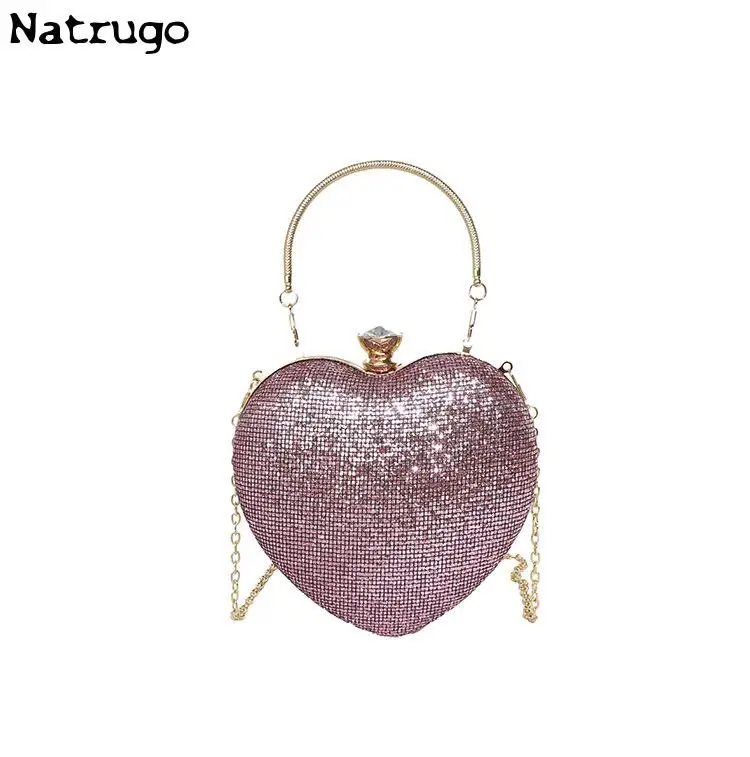 Heart Shaped Purses And Handbags Bags For Women Luxury Designer Clutch Purse Evening Banquet Bag Fashion Sequin Shoulder Bags