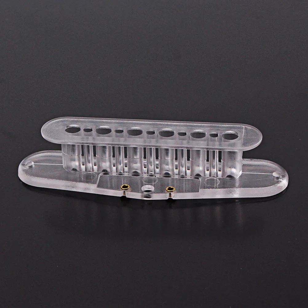 3Pcs Sturdy Transparent Humbucker Pickup Bobbin Screw Side for Guitar Bass Custom Winding Projects 48 50 52Mm White Professional