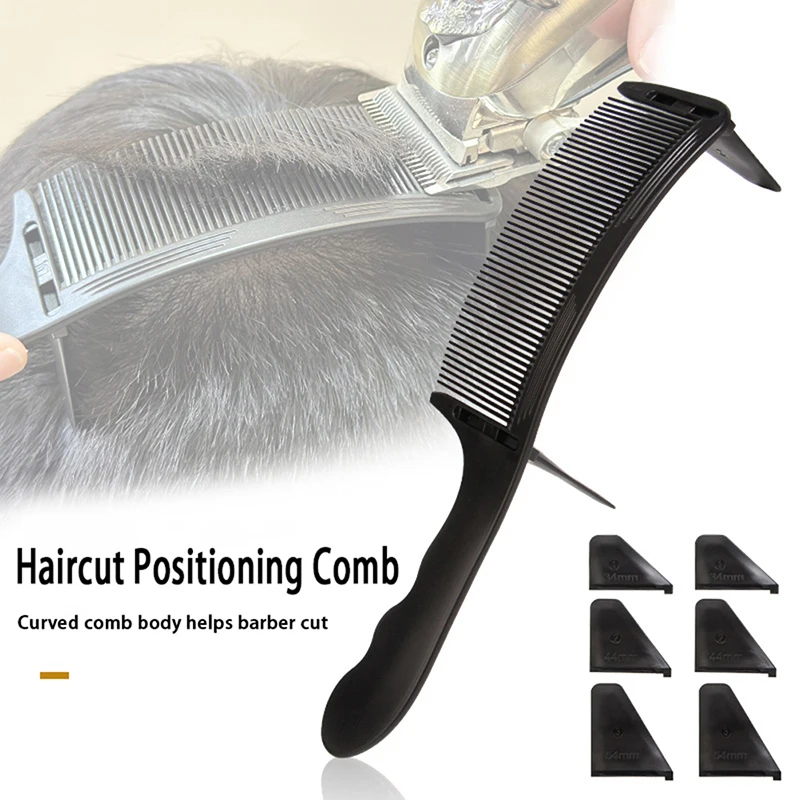 New Professional Barber Hair Cutting Curved Positioning Comb Adjustable S Arc Design Hair Comb Hairdresser Tools
