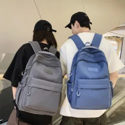 Schoolbags for female junior high school students large capacity boys high school backpack ins simple college students lightweight wide shoulder strap backpack for men