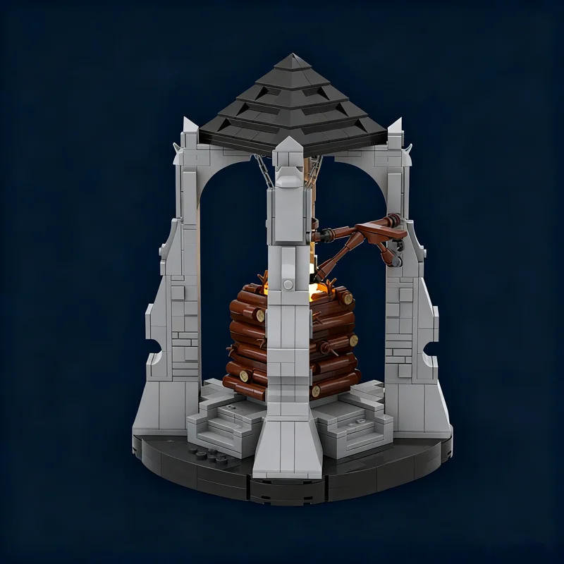 1240 stücke MOC Beacon Gondor Pippin S Mut Die Ringe Modell Bausteine Architektur Weihnachten Geschenke Spielzeug Kinder Geburtstag