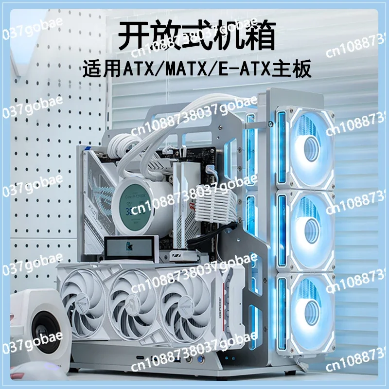 Simplicity Handheld ATX Power Stand Aluminum Alloy Metal ATX Open Case Water Cooled, Suitable for Desktop Computers