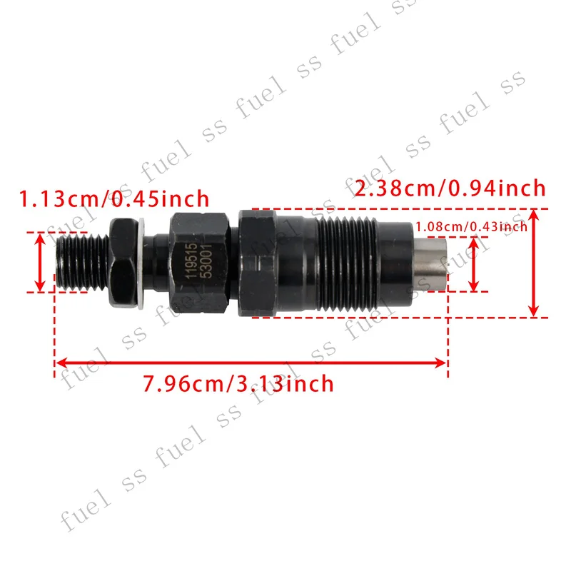 S+ 3Pcs Fuel Injector For Yanmar 3TNV70 3YM20 3YM30 2YM15 Engines 119515-53001