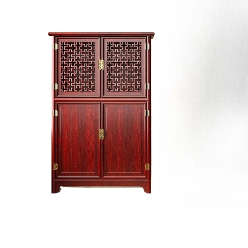 New Chinese solid wood furniture household storage invisible safe integrated corner vertical cabinet
