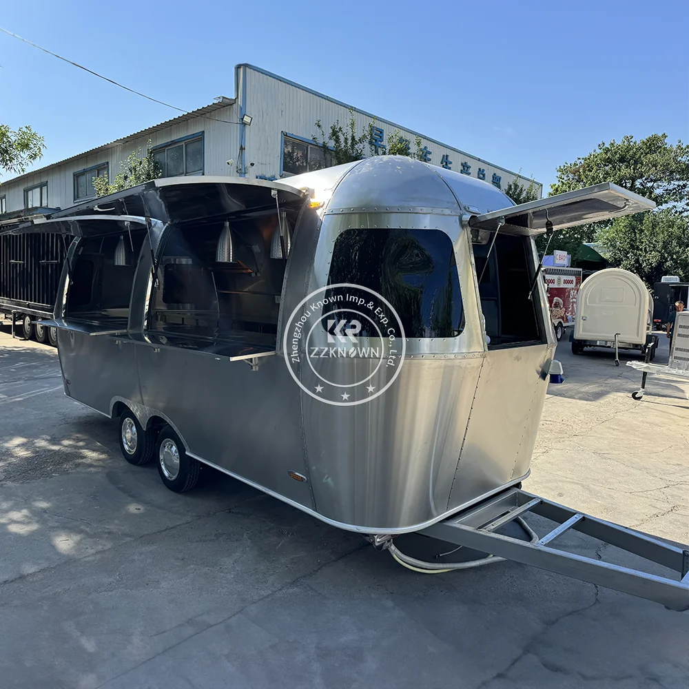 Quiosco móvil de los remolques de la comida del catering del camión de la comida de Airstream Quiosco de la pizza del Ceam del hielo completamente equipado