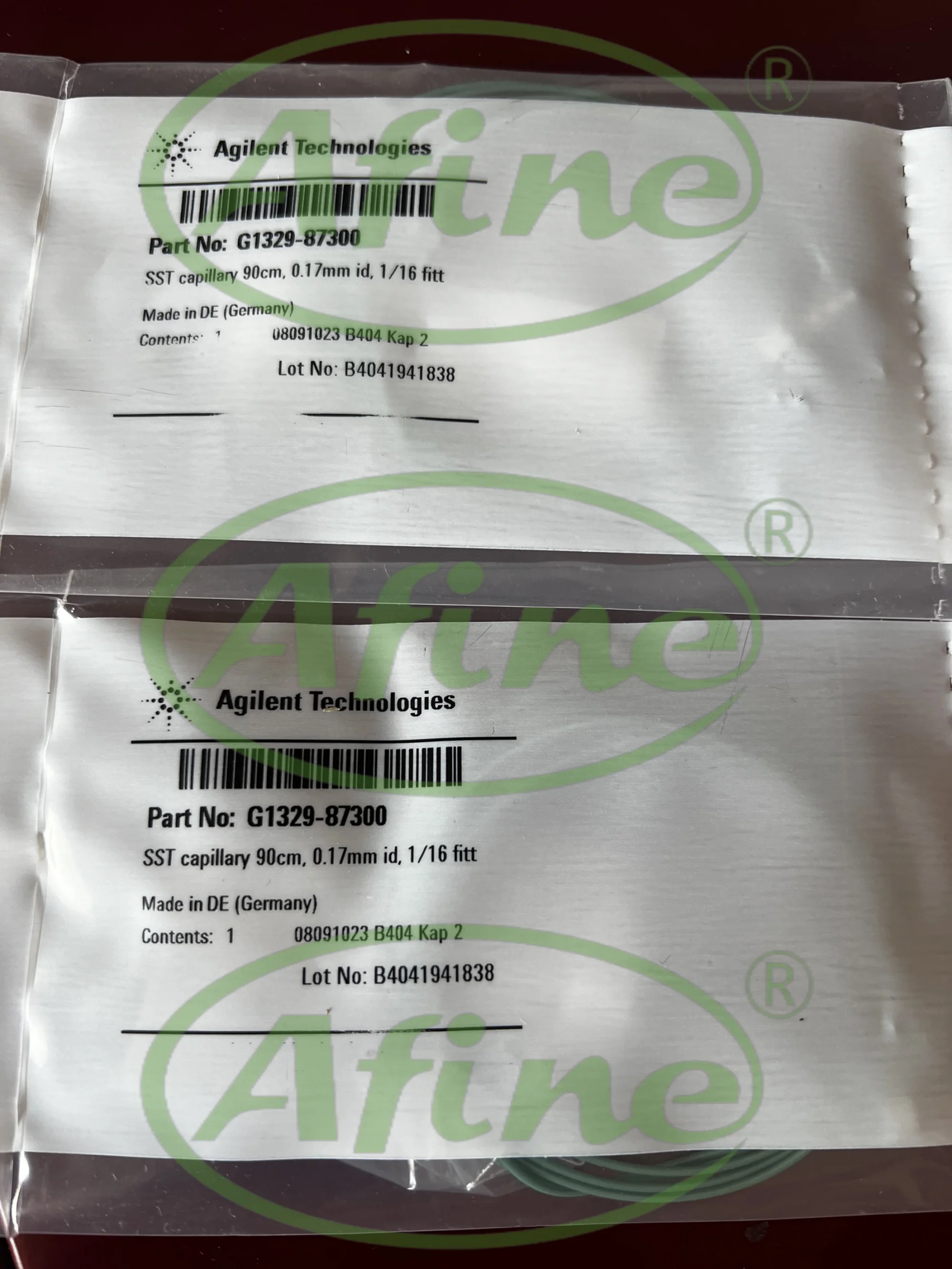 AFINE Agilent G1329-87300 Capillary Stainless Steel, 0.17 x 900 mm, S/S, ps/ns, 400/600 bar