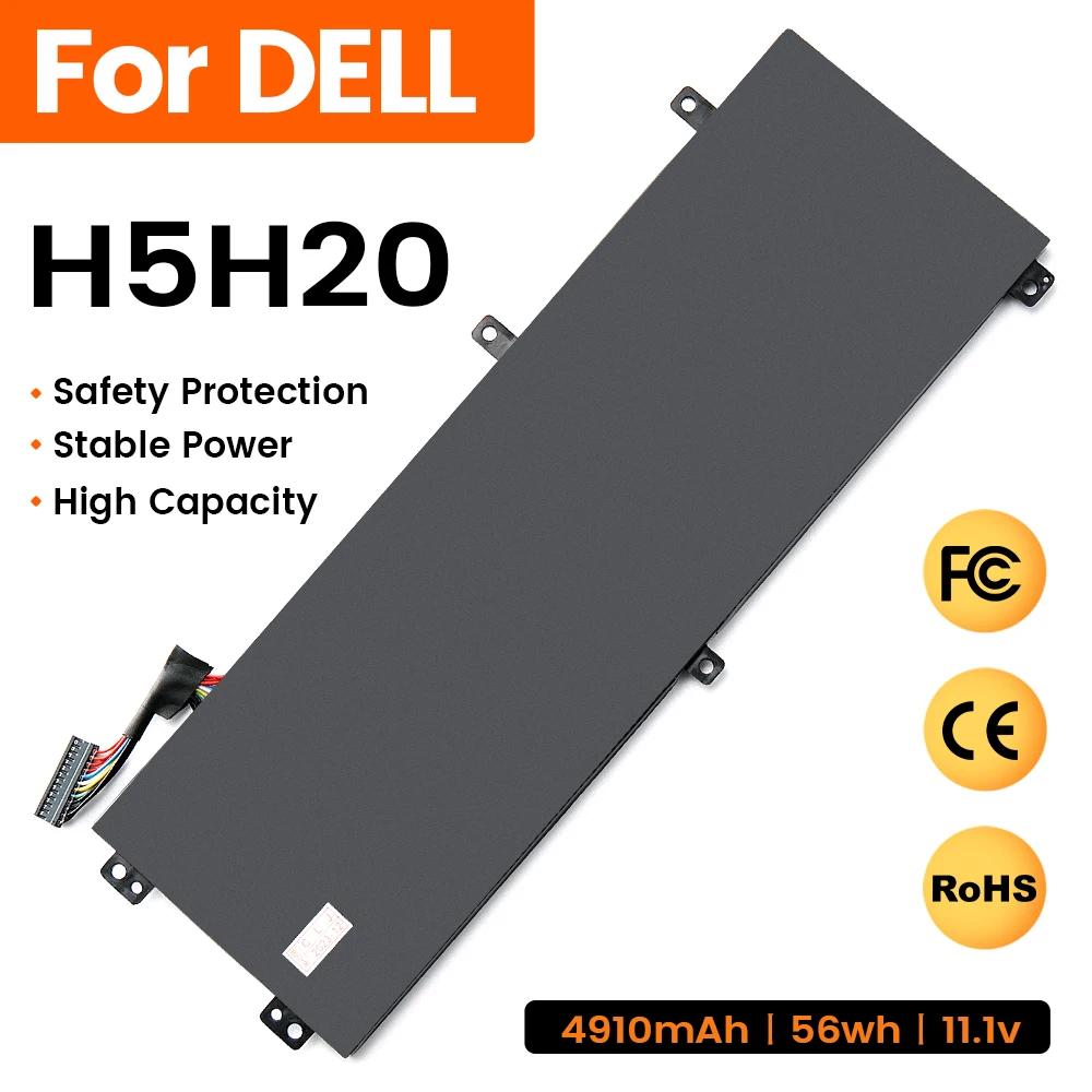 BGBT 6GTPY H5H20 97Wh Laptop Battery for Dell XPS 15 9560 9570 Precision 5520 5530 5540 Inspiron 7590 7591 7500 7501 Vostro P83F