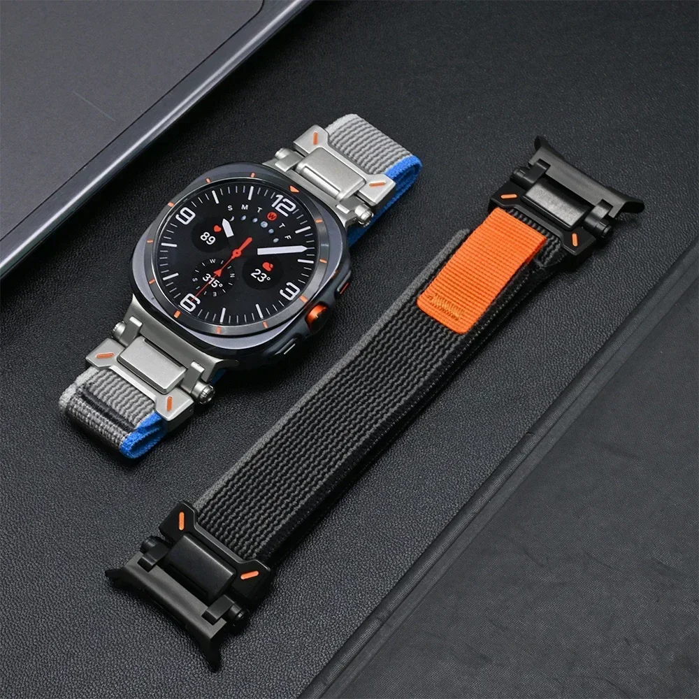 Trail Loop Nylon Band For Samsung Galaxy Watch Ultra 47mm galaxy ultra Sports Watchband Strap Stainless Steel No Gaps Bracelet