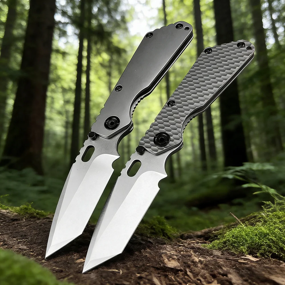 

Wilderness Adventure Hunting Tactical Knfie Outdoor Camping Folding Knife TC4 Titanium Alloy Handle Rock Climbing Camping Tool