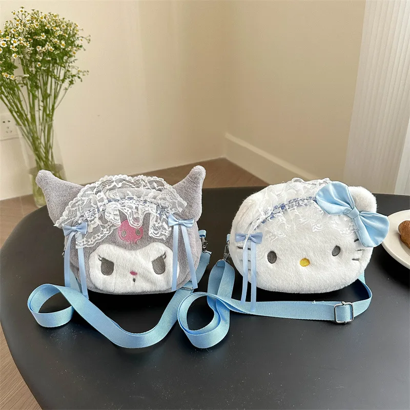 Cute Mini Women's Exquisite One Shoulder Backpack Cartoon Cinnamoroll Kuromi Lolita Style Fashion Handbag Children'S Zero Wallet