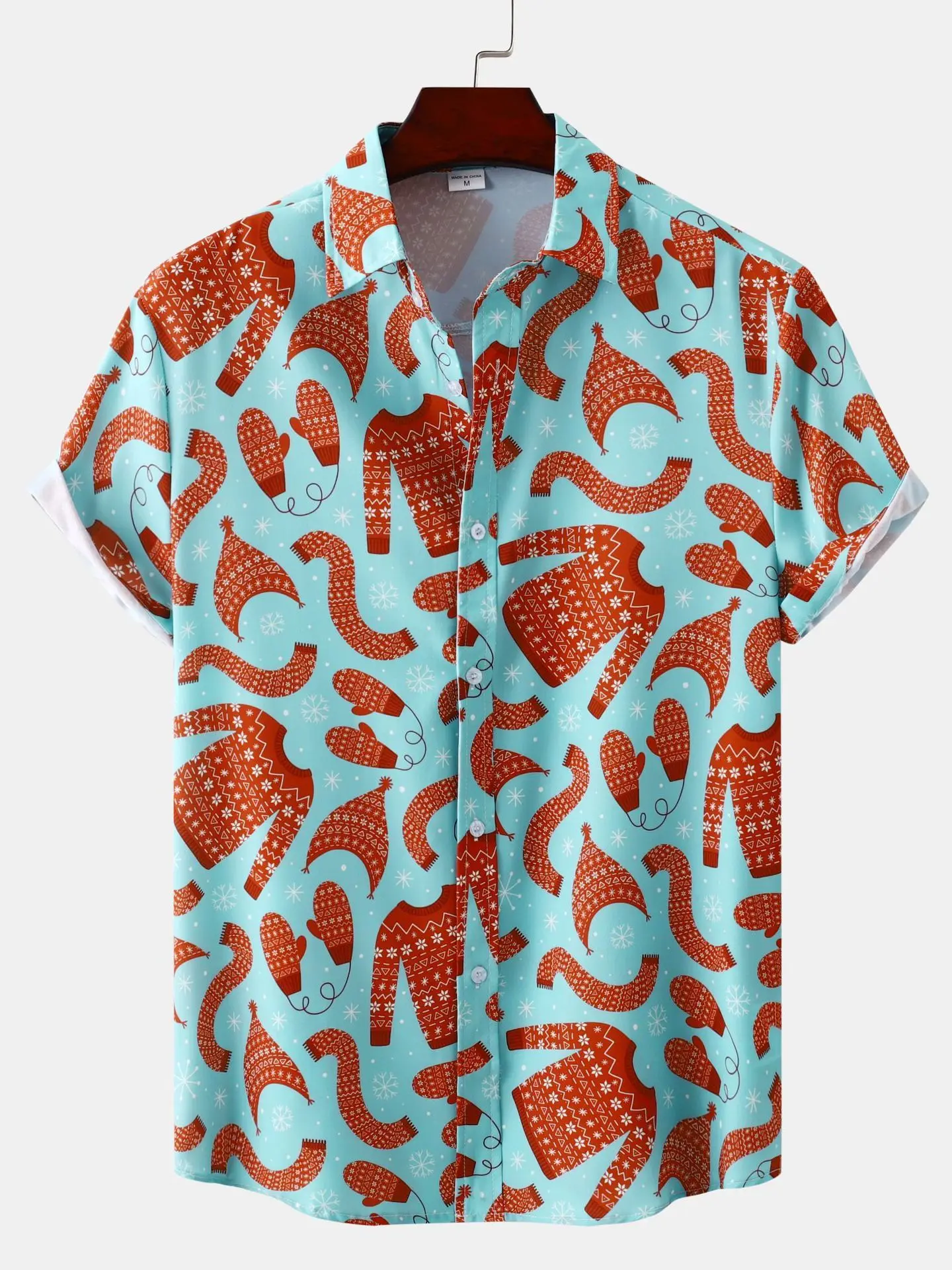 

Floral Print Casual ort Sve Loose Fit Men's irt Summer Breathable Comfortable Hawaiian Sle Single Button irt