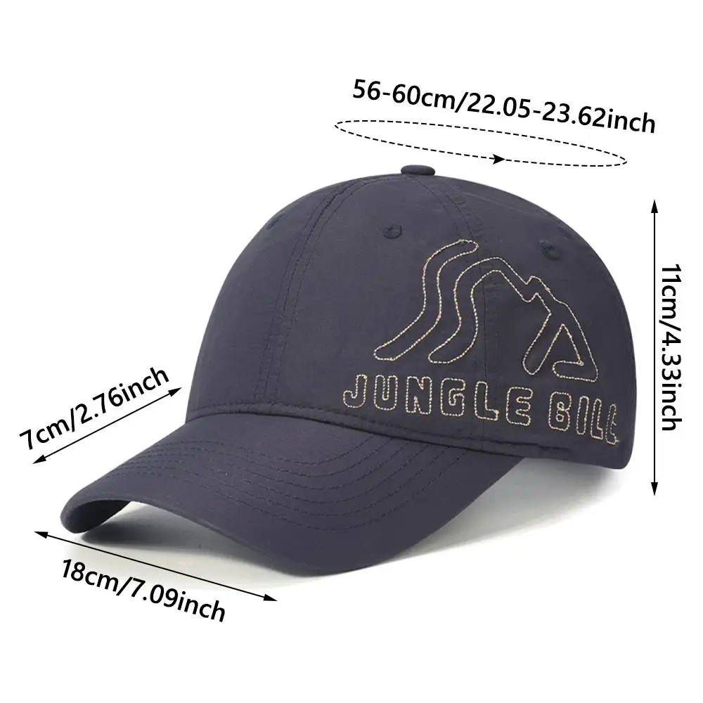 Cómoda gorra de béisbol impermeable de secado rápido para hombre, ala curvada, protección solar, gorra Snapback, gorra de pesca de Golf ajustable para hombre