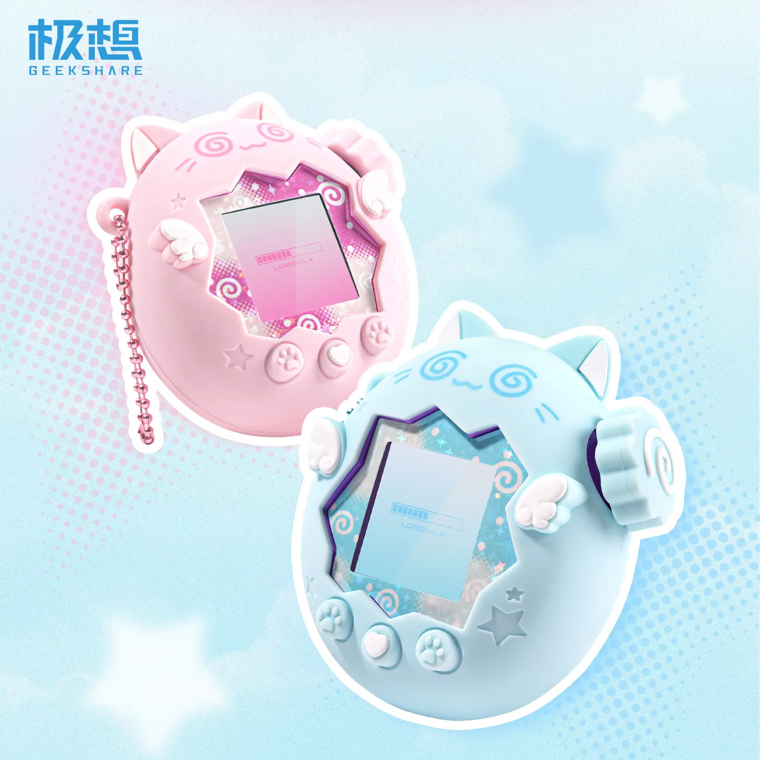 

GeekShare Tamagotchi Paradise Silicone Protective Case Cute Kawaii Cat Ear Shockproof Original Design For Electronic Pet Machine