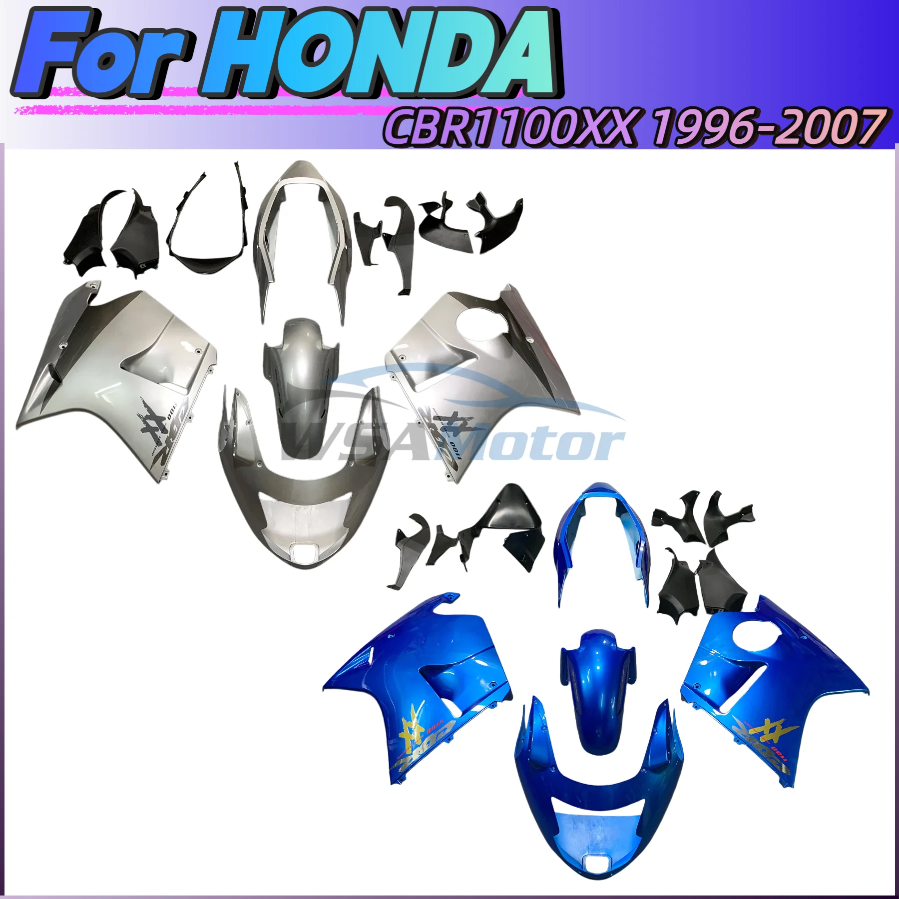 

New For Honda CBR1100XX CBR 1100 XX Super Blackbird 1996-2007 Motorbike Head Front Upper Nose Injection Fairings
