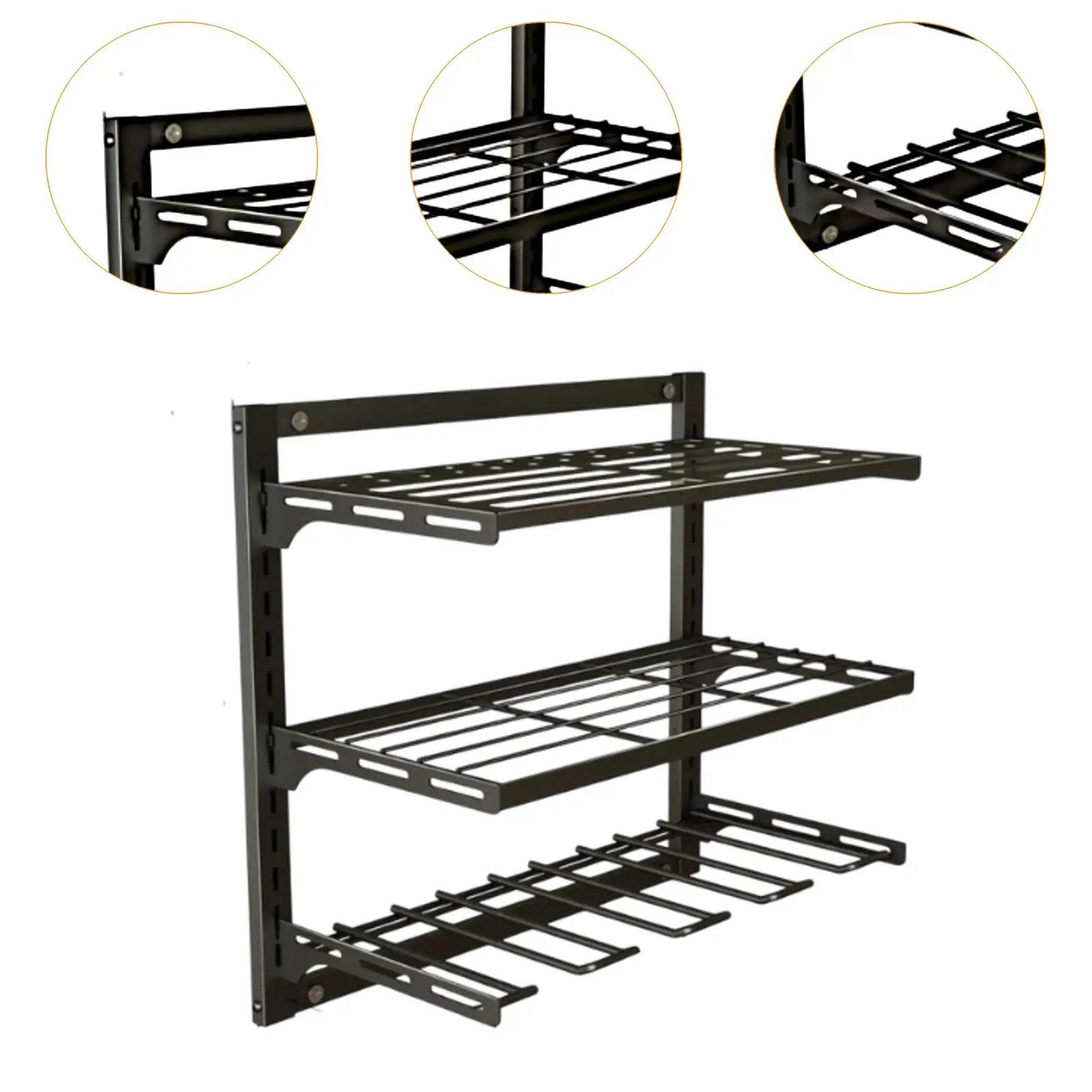 3 Layer/ 2 Layer Wall Mounted Sorting Rack Household Electric Tool Storage Rack For Power Tool Easy Access Display Tool Rack