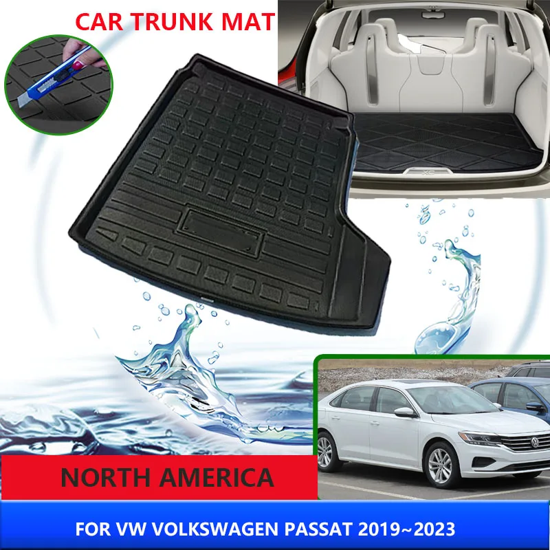 

Car Trunk Mat For VW Volkswagen Passat 2019 2020 2021 2022 2023 High Temperature Resistant Storage Carpet Interior Accessories