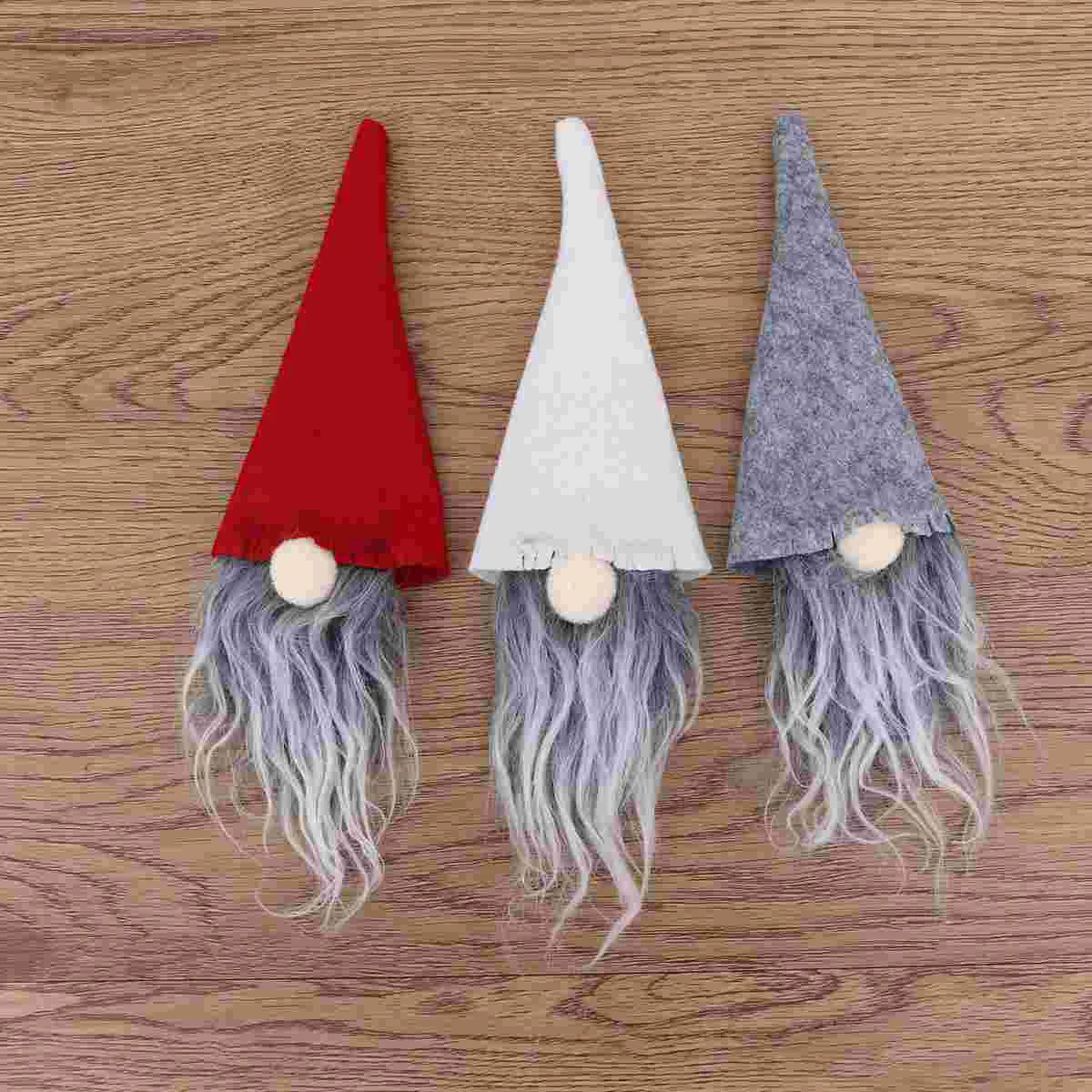 

3 Pcs Xmas Decorations Party Ornament Toy Christmas for Bottle Cover Elder