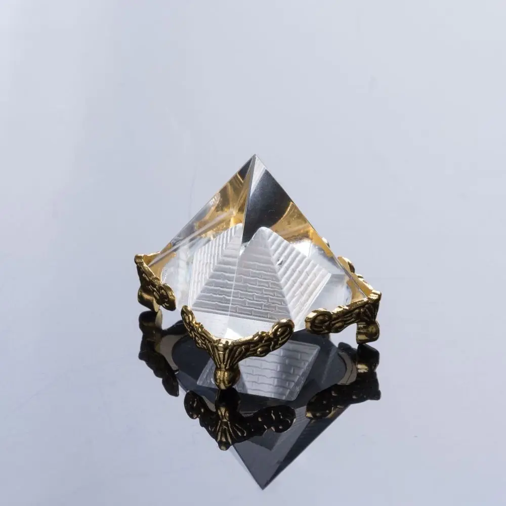 Dreieck Schrift Pyramide Ornamente Mini Kreative Kristall Pyramide Statue Einfache Meditation Kristall Pyramide Handwerk