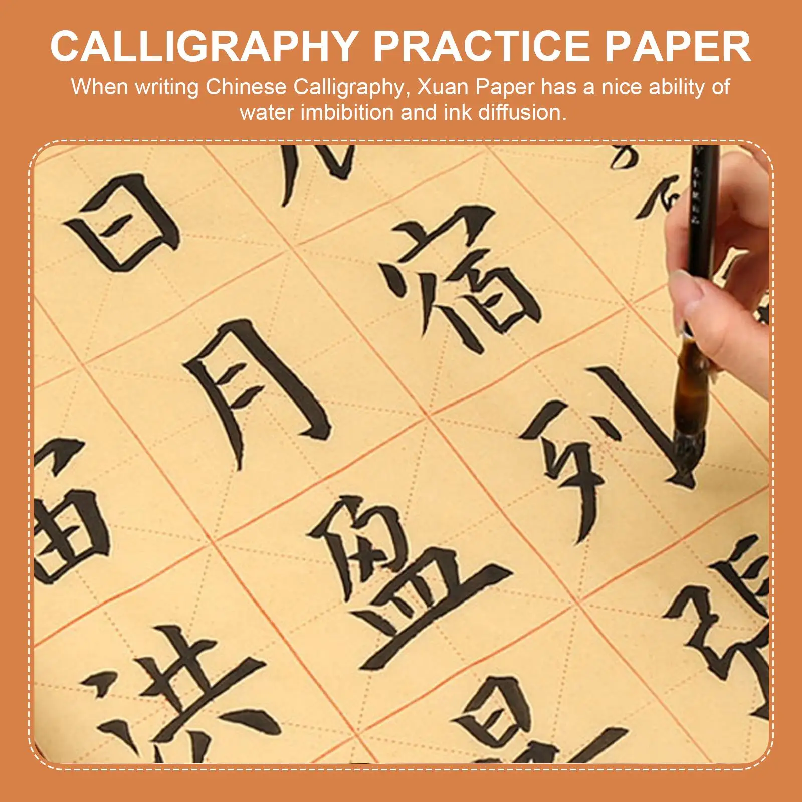 150 Sheets Grid Blank Rice Paper Calligraphy Practice Exercise Chinese Writting