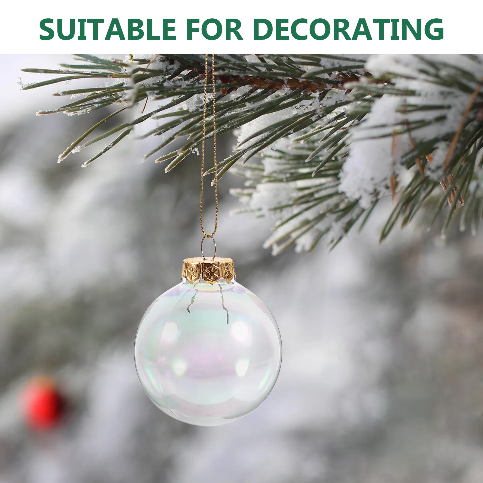 

6 Pcs Christmas Ball Pendant Plastic Ornament Balls Baubles Outdoor Holiday Decorations Ornaments