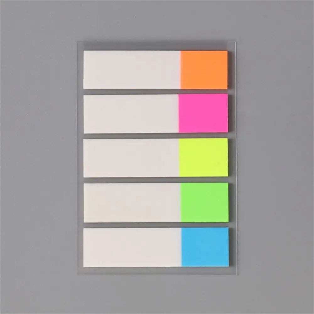 100 Sheets Fluorescent Paper Memo Flags Colored Memo Pad Candy Color Sticky Notes Fluorescent Memo Pad Bookmark Marker Sticker