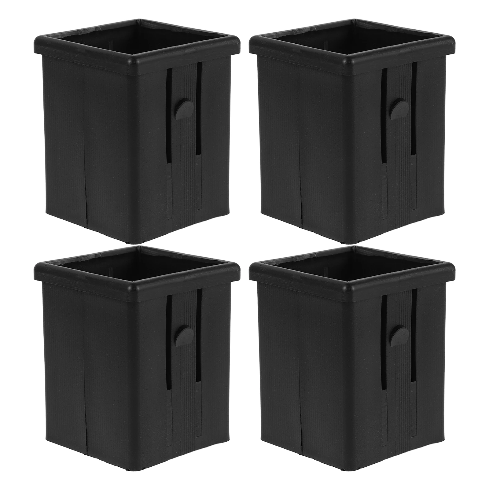 

4pcs Fitness Equipment Plastic Square Tube Inserts Hollow Design Replacement Gym For Exercise Machine Black Isolated Sleeve