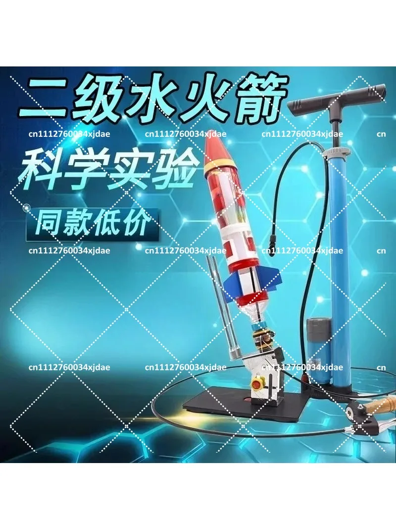 Water Rocket Launcher with Parachute, Kids DIY Craft Set for Outdoor Play
