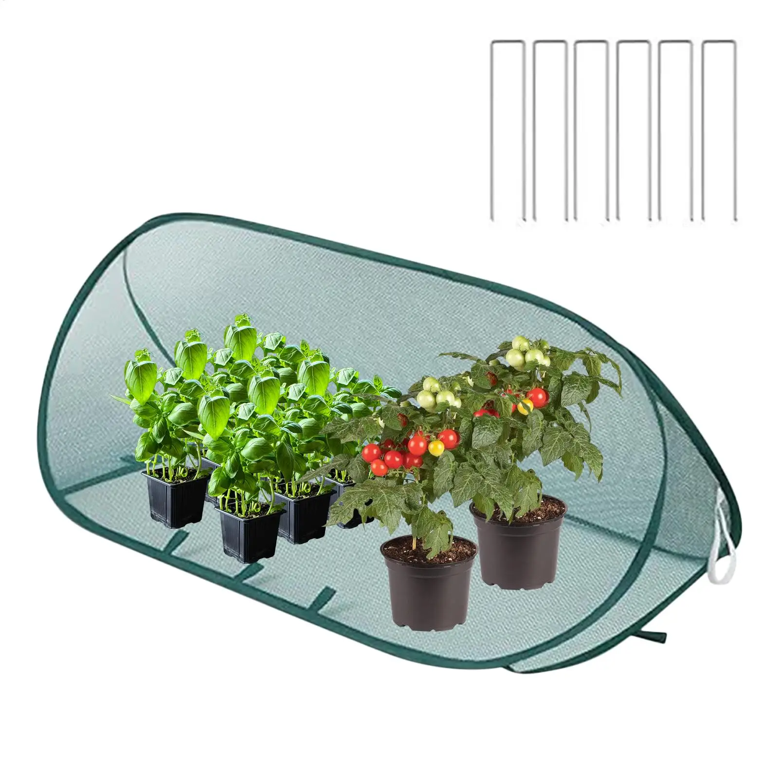 PopUp Garden Netting Plant Cover Protector Outdoor Plant Cover For Horticultural Ridgesd Cultivation Elevated Flower Beds