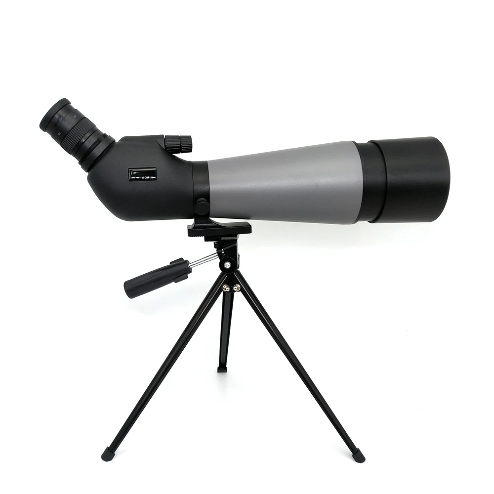 Telescopio HD con trípode y adaptador para teléfono inteligente, Prisma BAK4, lente FMC para tiro de objetivo, reloj de aves, 20-60x80