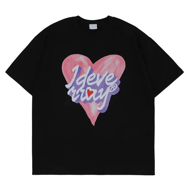 Kurzarm-T-Shirts für Damen, übergroß, Baggy-Chic, lockere Passform, bequem, lässig, Retro, koreanisch, Vintage, ästhetisch, atmungsaktive Baumwolle