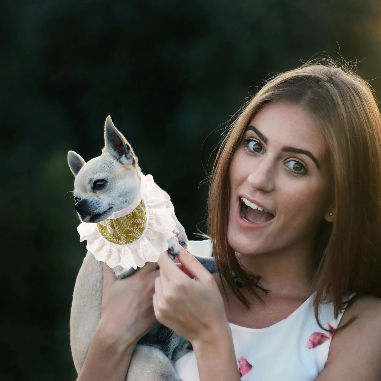 

Pet Collar Cute Scarf Bib Comfortable Polyester Outdoor B Cute Dog Comfortable Pet Scarf Decor B Dog Accessory