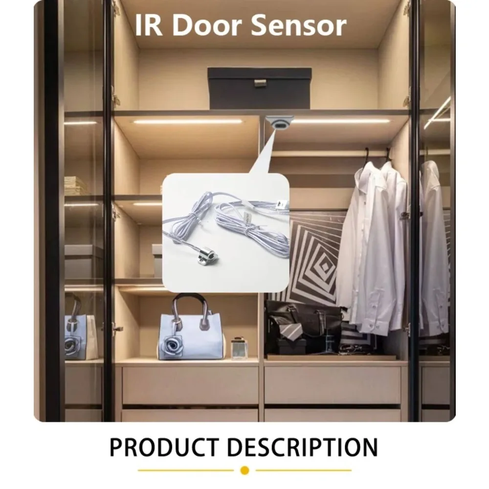LED Cabinet Light Gesture Control Touch Dimming Switch PIR Motion/Hand Wave Sensor Smart LED Closet Cabinet Light/Wardrobe Lamp