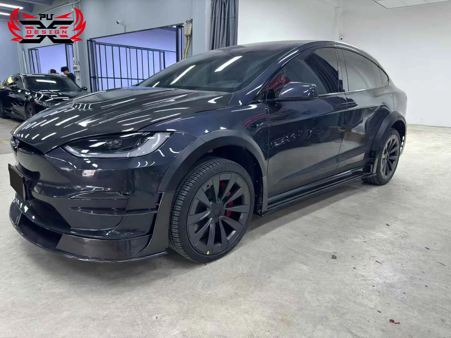 RZ Style Perfect Fitment for Tesla Model X 2023+ Carbon Fiber Body Kit With Front Lip Side Skirts Rear Diffuser Spoiler