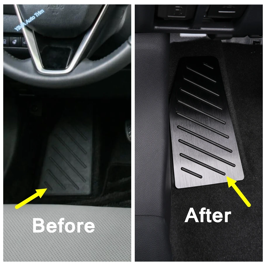 Auto Driver Side Footrest Pedal Non Slip Pad Protect Cover Trim Fit For Toyota Venza / Harrier 2021 - 2024 Interior Accessories