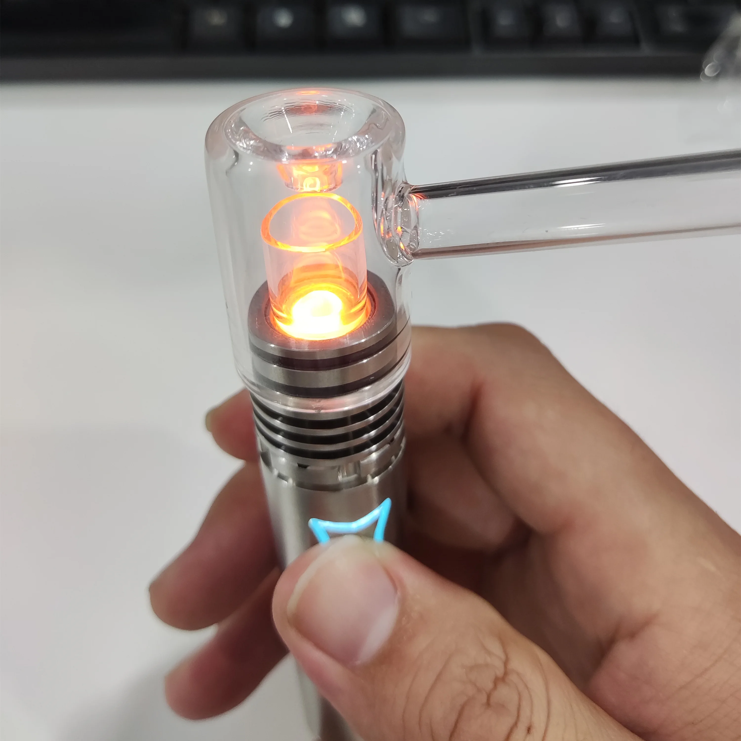 Longmada Motar Stick Vape Pen Kit Quartz Coil Glass Mr Bald Atomizer Trunk 510 Thread Battery E Cigarette Herbal Vaper Vaporizer