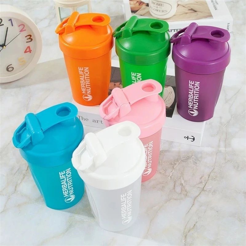 400ml Portable Protein Powder Shaker Bottle Leak Proof Water Bottle for Gym Fitness Training Sport Shaker Mixing Cup with Scale