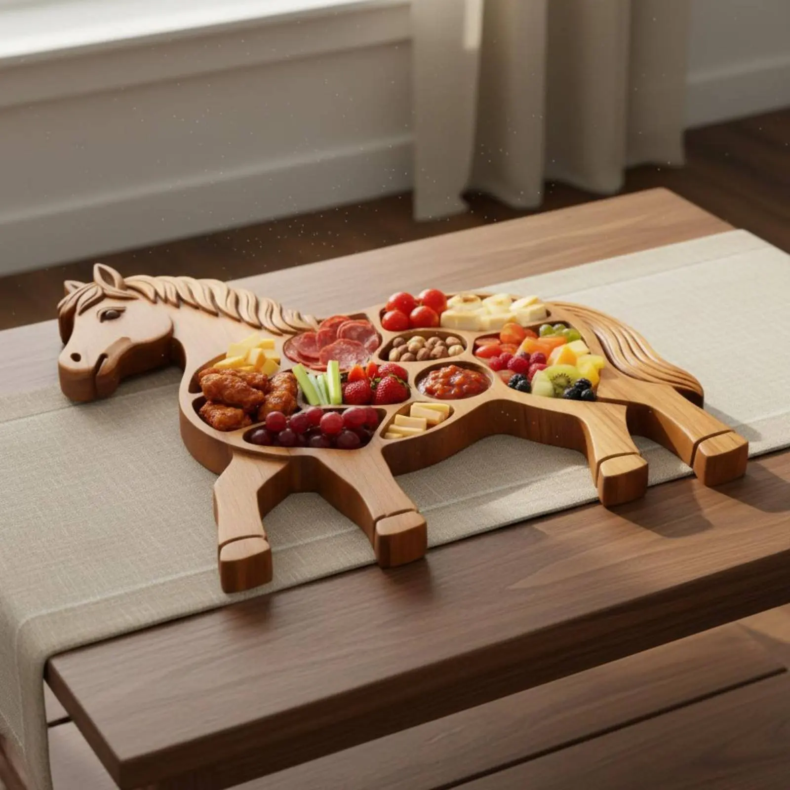 Creature Shaped Serving Board Multi-Compartment Sectional Appetizer Tray Sectioned Appetizer Tray Great Gift Suggestion