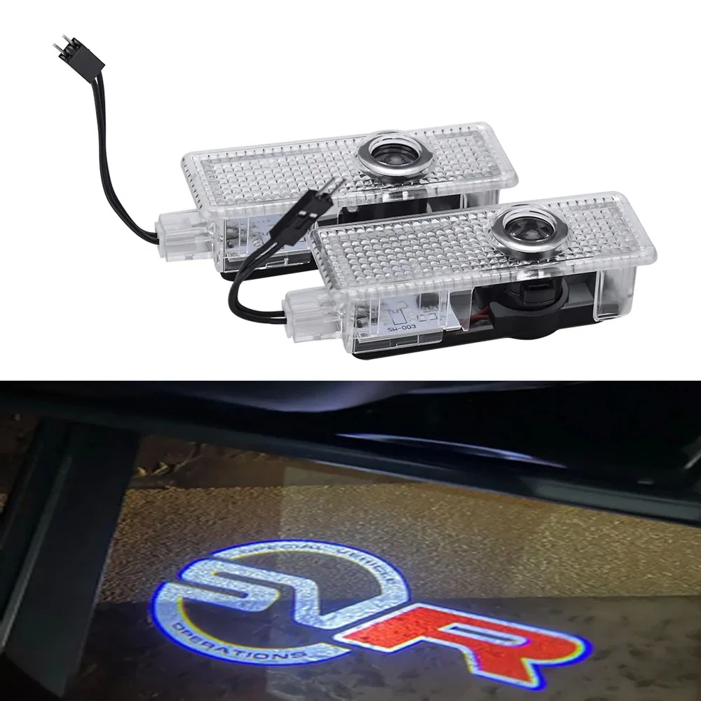 Auto Badge Door Shadow For Land Rover SVR Logo Light 2pcs/lot SVR Ghost Shadow Light SVR Door Light For Land Rover Car Style