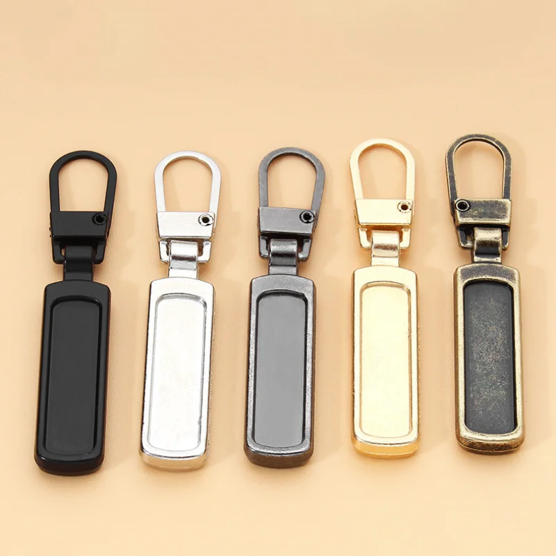 5 sztuk odpinany metalowy zamek błyskawiczny ściągacze na suwak suwaki głowy zamki zestawy naprawcze Zipper Pull Tab DIY torby do szycia dół kurtki