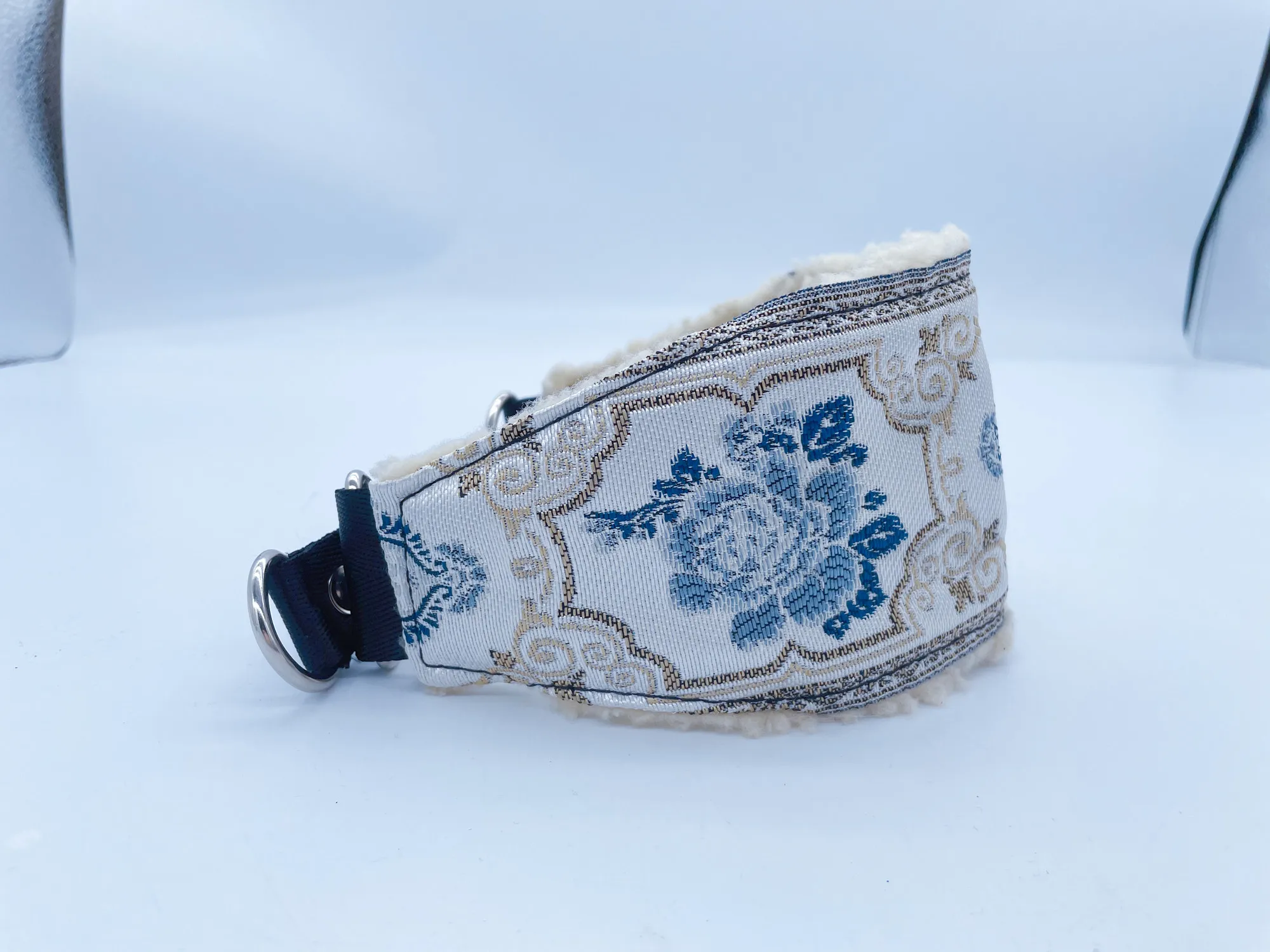 Greyhound Collar, Whippet Collar, Martingale Collar, Lima Dog Ethnic Lamb Hair Material, Soft and Comfortable Dog Collar