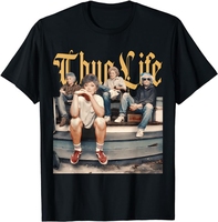2025 New Fashion Thug Life Accommodation Gold Jill Pattern Printed Men's and Women's Universal Retro Men's and Women's T-Shirts
