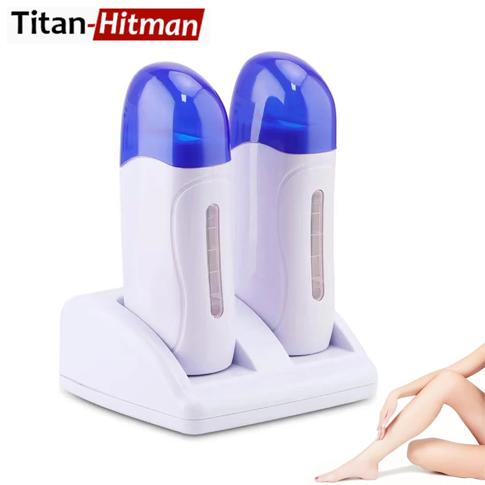 Double Tube Wax Hair Removal Heater Ball Wax Therapy Machine Paraffin Wax Heating Beauty Smooth Skin Armpits Legs Bikini Removal