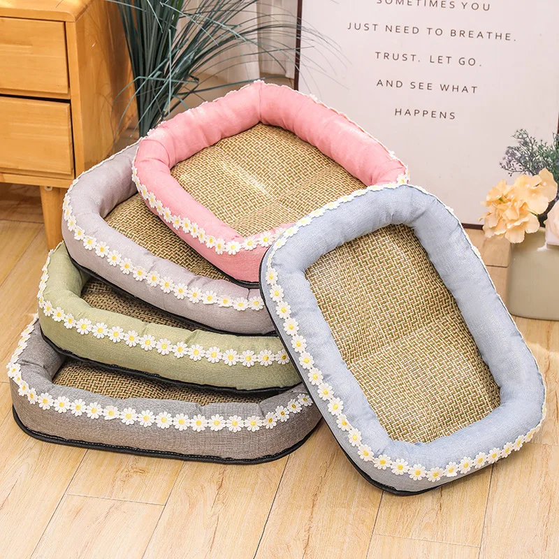 

Summer Cat Nest Pet Nest Round All Season Universal Large And Small Dog Waterproof Scratch Resistant Cool Mat Nest Pad Home Gift