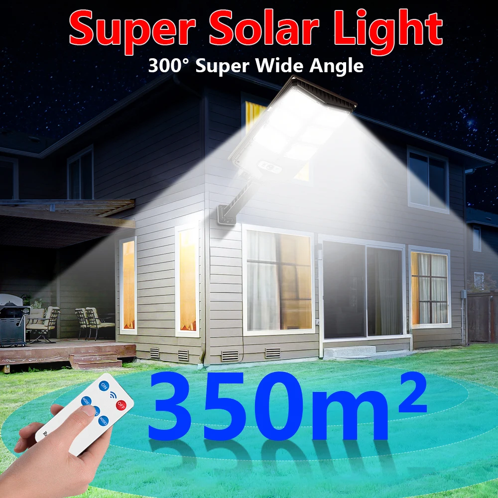 1200 W 15000 mAh Solar Lichter Led-leuchten Leistungsstärkste Outdoor Solar Lampe Motion Sensor Wasserdichte Flutlicht Hof Wand lampe