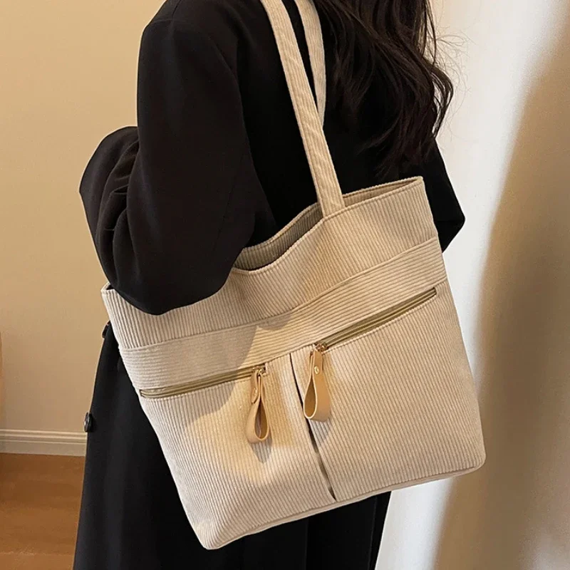 Women Tote Bags Corduroy Designer Bags Women Shoulder Bag Crossbody Bag for Women Purse and Handbags Сумка Женская Bolsa Bolso image 2