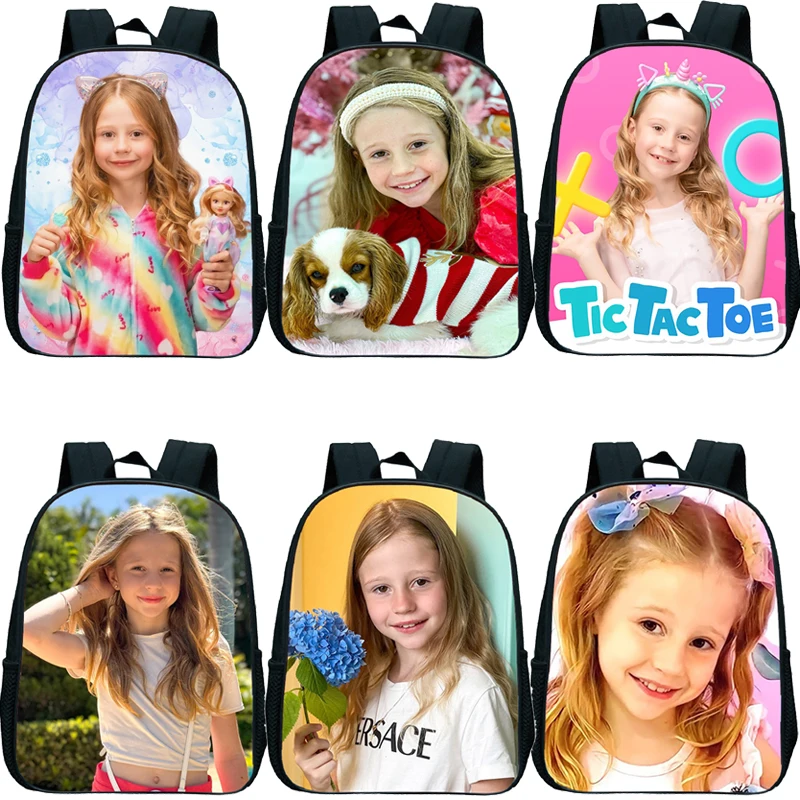 12 Inch Like Nastya Print Backpacks for Kids Kindergarten Bookbag Tollder Girls Backpack Children Cute Small School Bags Gifts