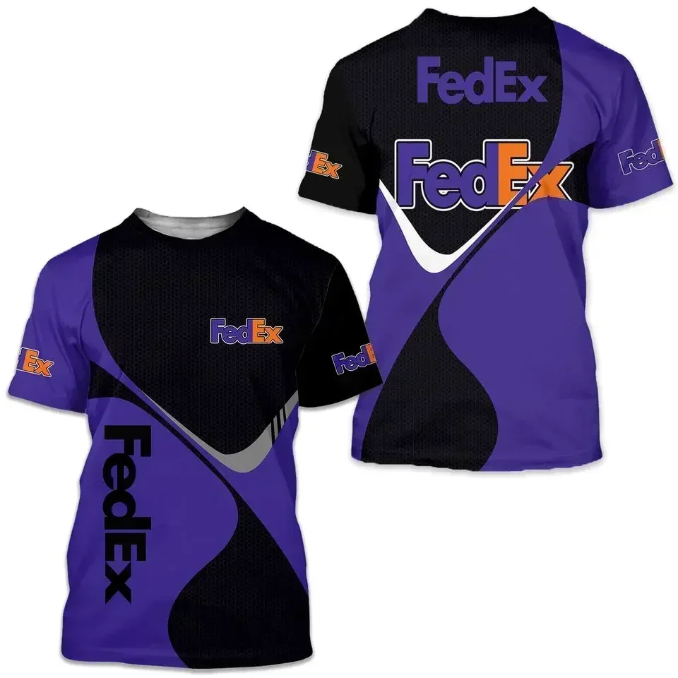 2025 New Summer Hot Men's T-shirt Fedex 3d Printed T-shirt Men's and Women's Fashion Crewneck Short-sleeved T-shirt Top Clothing