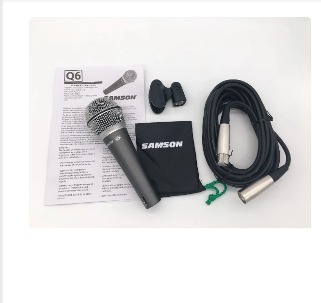 Samson Q6 handheld dynamic vocal microphone professional instrument pickup microphone for live and studio