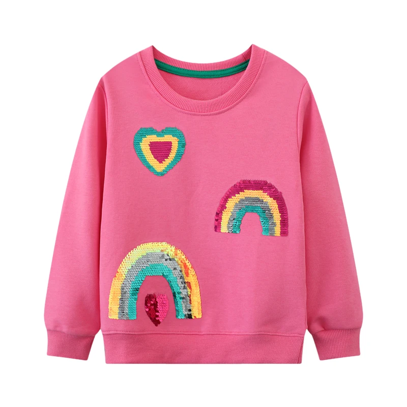 Little maven 2PCS Kids Clothes Baby Girls 2026 Autumn Spring New Cartoon Unicorn Tops Hoodies SweaterShirts Children 2-7 Years